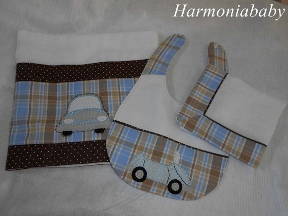 kit de babador +fralda de ombro e boca de menino